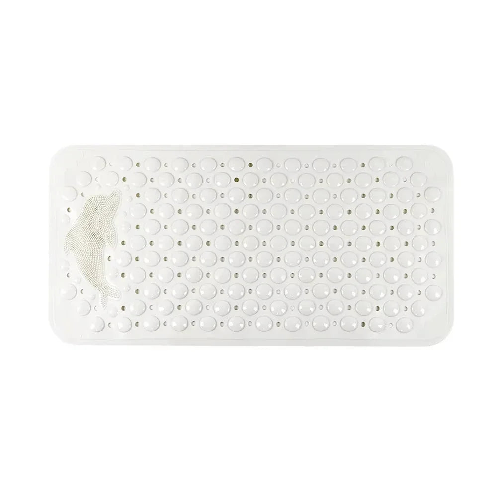 Dolphin PVC Bath Mat 35x70cm – Non-Slip Bathroom Shower Rug with Massage Texture for Bathtub & Floor
