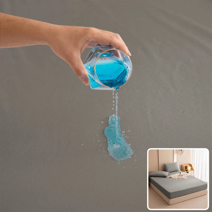 Protège-matelas 100 % imperméable – Housse de matelas ajustée avec bande élastique pour lits simples, doubles, Queen et King