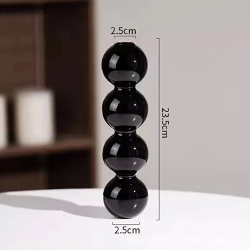 Nordic Glass Flower Vase – Decorative Terrarium Planter for Home, Living Room & Office Décor
