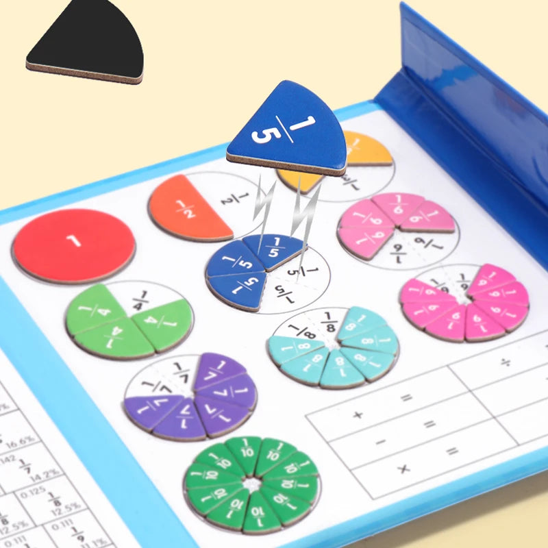 Libro magnético de tangram de madera – Juguete educativo Montessori, rompecabezas portátil para niños, infantes y desarrollo de inteligencia temprana