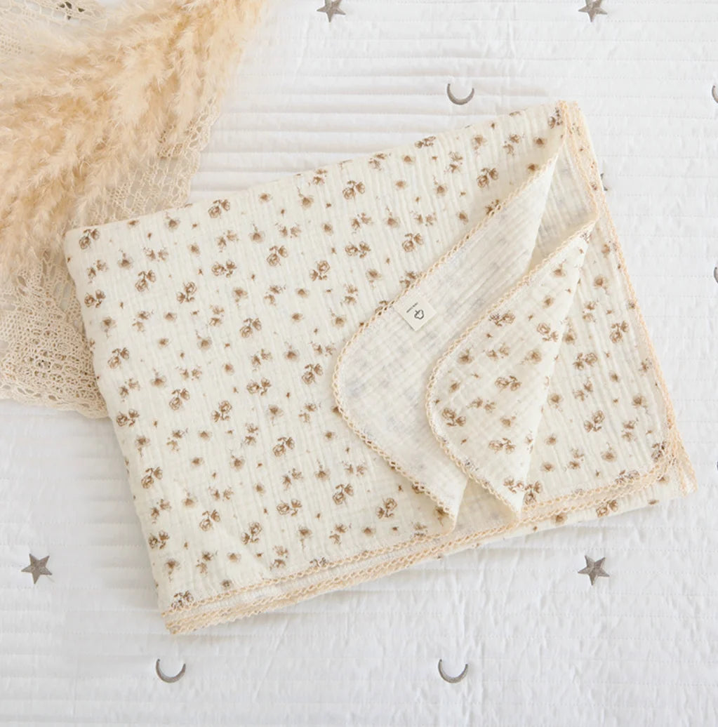 Summer Baby Muslin Blanket – Soft Newborn Swaddle Wrap Receiving Blanket for Infant Crib & Sleeping