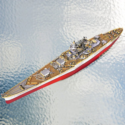 Piececool Kit de Modelo de Acorazado de Metal 3D – HMS Hood y Richelieu, Rompecabezas de Ensamblaje, Juguete Educativo para Adolescentes y Coleccionistas