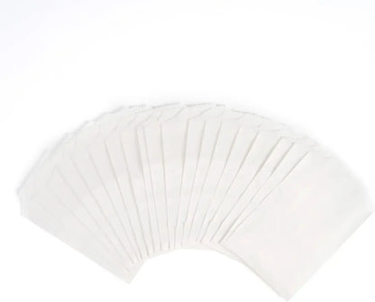 50 Bolsas Planas de Papel Kraft para Detalles (10x15cm, 13x18cm, 4x6", 8x15cm) – Bolsitas de Papel para Empaques, Recuerdos de Fiesta, Navidad y Dulces