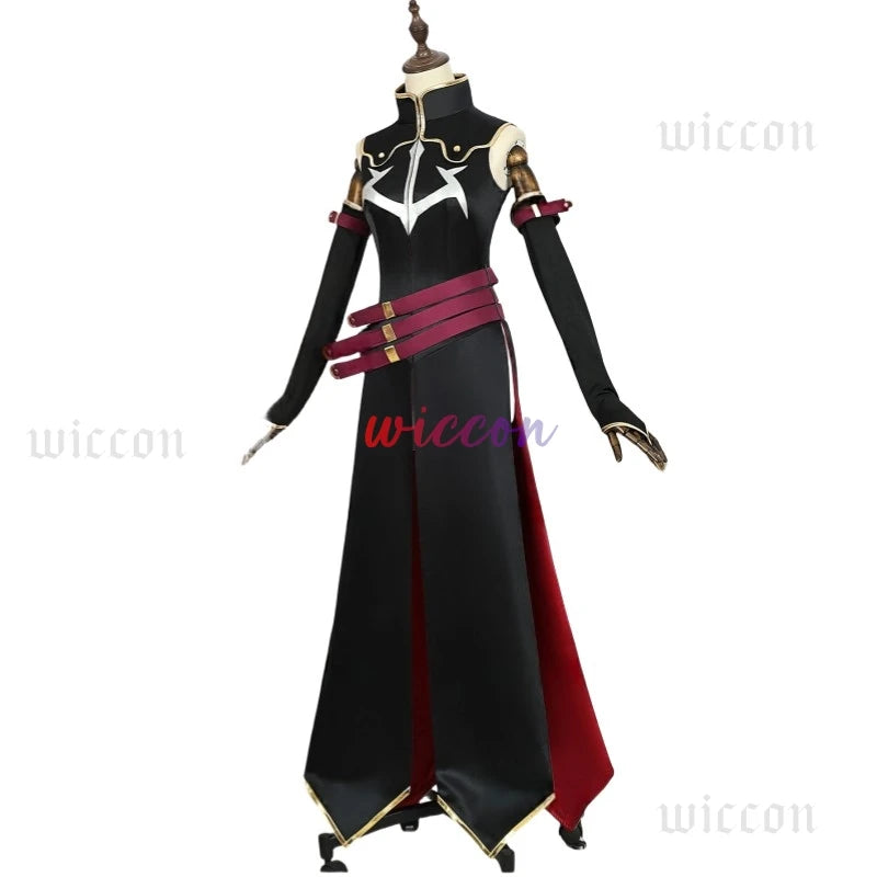 Code Geass C.C. Cosplay Costume – Black Queen Witch Uniform with Wig (Halloween Party Dress)