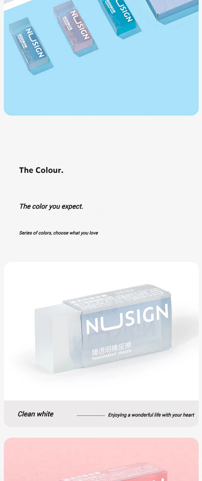 Gomme crayon en caoutchouc souple NUSIGN 2B – Gomme de qualité supérieure pour le dessin et le croquis, idéale pour les étudiants, les artistes, les examens, la peinture, l'école et le bureau