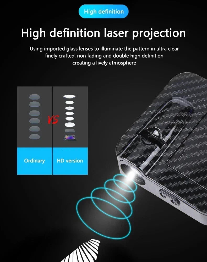 Wireless HD LED Car Door Logo Projector Lights (2/4 Pack) – Battery-Powered Welcome Courtesy Lights, No Wiring Required