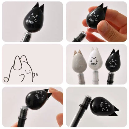 Stylo gel flottant magnétique – Stylo fidget rotatif créatif pour soulager le stress, pratiquer l'écriture pour les étudiants, l'utiliser au bureau et offrir un cadeau de papeterie unique