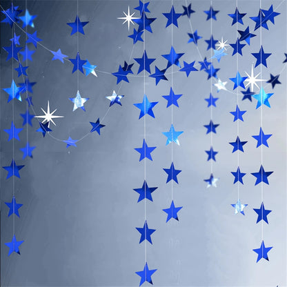 4M Moon & Star Glitter Paper Garland – Hanging Party Banner for Weddings, Eid, Baby Showers & Celebrations