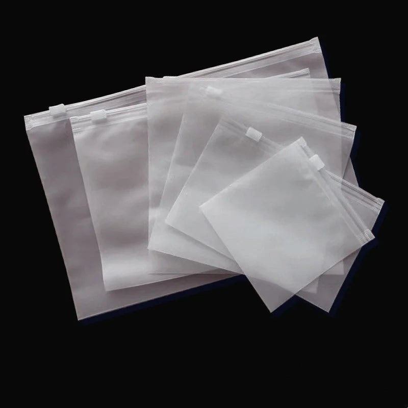 Matte Frosted Zipper Packaging Bags for Clothing, Shirts, Socks, Storage & Shipping – Reusable Plastic Pouches