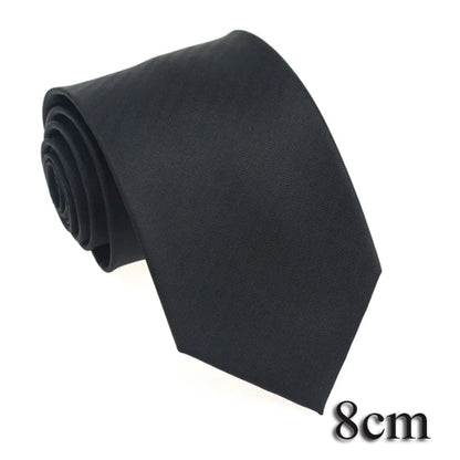 HUISHI Men's Waterproof Jacquard Necktie – 6cm Solid Dark Blue Tie for Business, Weddings & Formal Wear