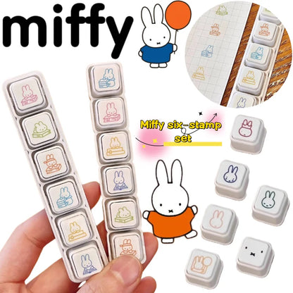 New Miffy Seal – High Color Value Cartoon Rabbit Printing Creative Removable DIY Hand Account Punch Card Decoration