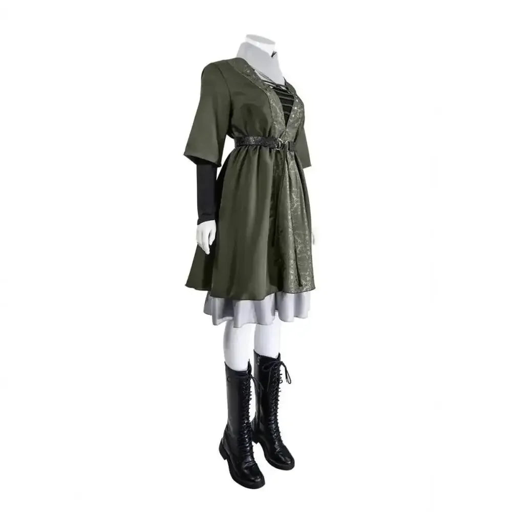 Halloween Party Women Cosplay Costume | Anime Game Style Hooded Cape Dress | Full Outfit Casual Party Wear