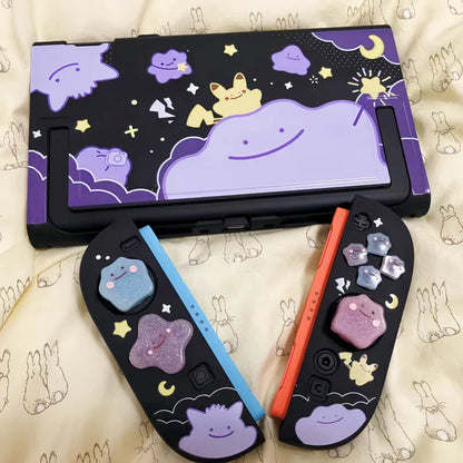 Funda protectora para Pokémon Switch 2 – Carcasa rígida mate de Ditto para accesorios de consola portátil Joy-Con de NS2
