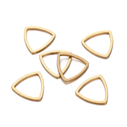 10 breloques géométriques creuses en acier inoxydable pour bijoux – Connecteurs de pendentif pour boucles d'oreilles, colliers et fabrication de bijoux