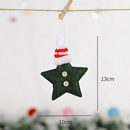 Red Star Christmas Tree Ornament – DIY Hanging Pendant Decoration for Xmas, New Year Party, Home Decor & Holiday Gifts