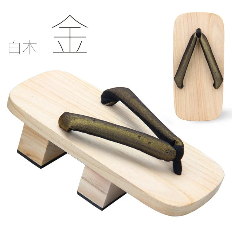 Japanese Wooden Geta Clogs – Traditional Cosplay Sandals & Slippers