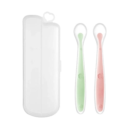 Soft Silicone Baby Feeding Spoon – Gentle Training Spoon for Infants, Toddlers & Baby-Led Weaning