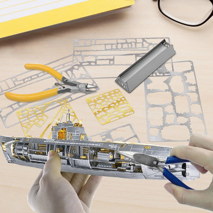 Piececool Kit de Modelo de Acorazado de Metal 3D – HMS Hood y Richelieu, Rompecabezas de Ensamblaje, Juguete Educativo para Adolescentes y Coleccionistas