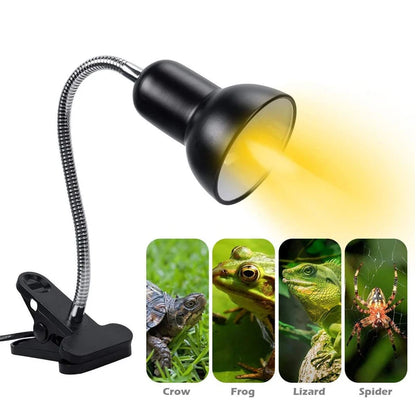 Reptile UVA UVB Heat Lamp Holder – Rotatable Dimmable Basking Spot Light with Simulated Sunlight for Turtles, Lizards & Terrariums, 220-240V