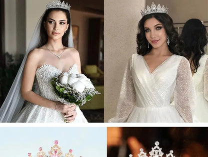 Princess Crystal Tiara Crown for Girls – Elegant Birthday, Dance & Party Hair Accessory