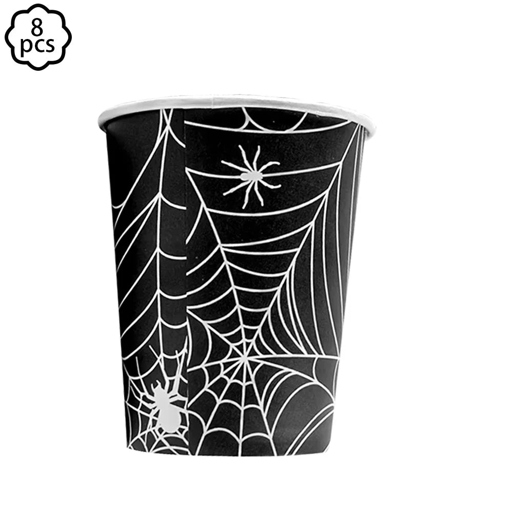 Halloween Tablecloth, Haunted House Pumpkin and Spider Web Table Cover, Spooky Dining Table Decor, Halloween Party Supplies, Indoor Home Kitchen Decoration