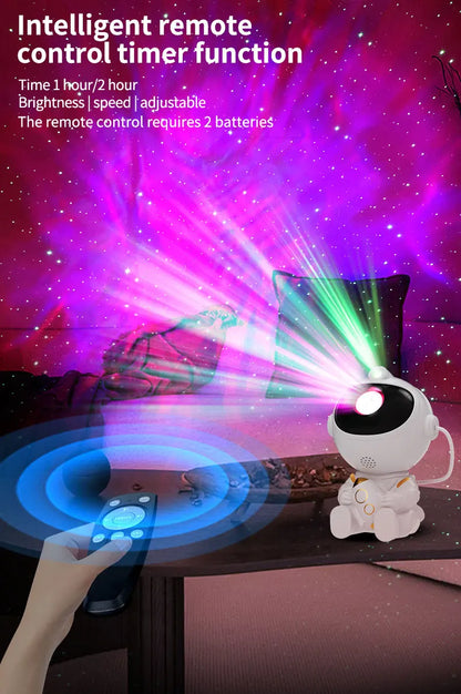 Astronaut Galaxy Projector Night Light – LED Starry Sky Lamp for Bedroom Decor, Kids Gift & Relaxing Atmosphere
