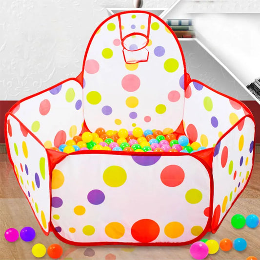 Piscina de Bolas de Océano para Niños – Piscina de Bolas Bobo de 0,9 m con Aro de Baloncesto (Bolas no Incluidas)