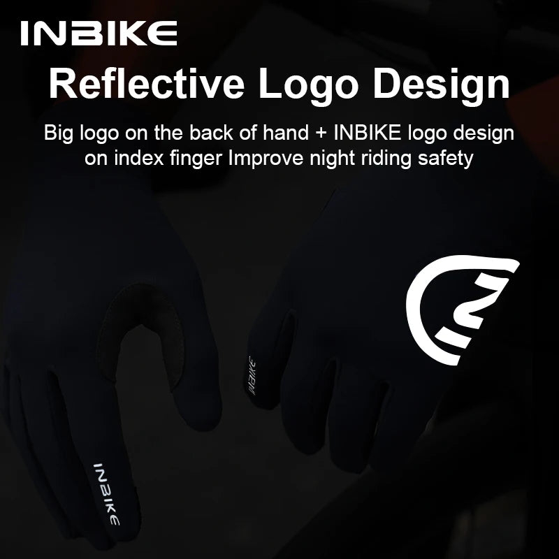 Guantes de ciclismo INBIKE 2024 – Guantes de bici de forro polar con dedos completos y acolchado de gel para hombre, accesorios de invierno con pantalla táctil para ciclismo de carretera y MTB