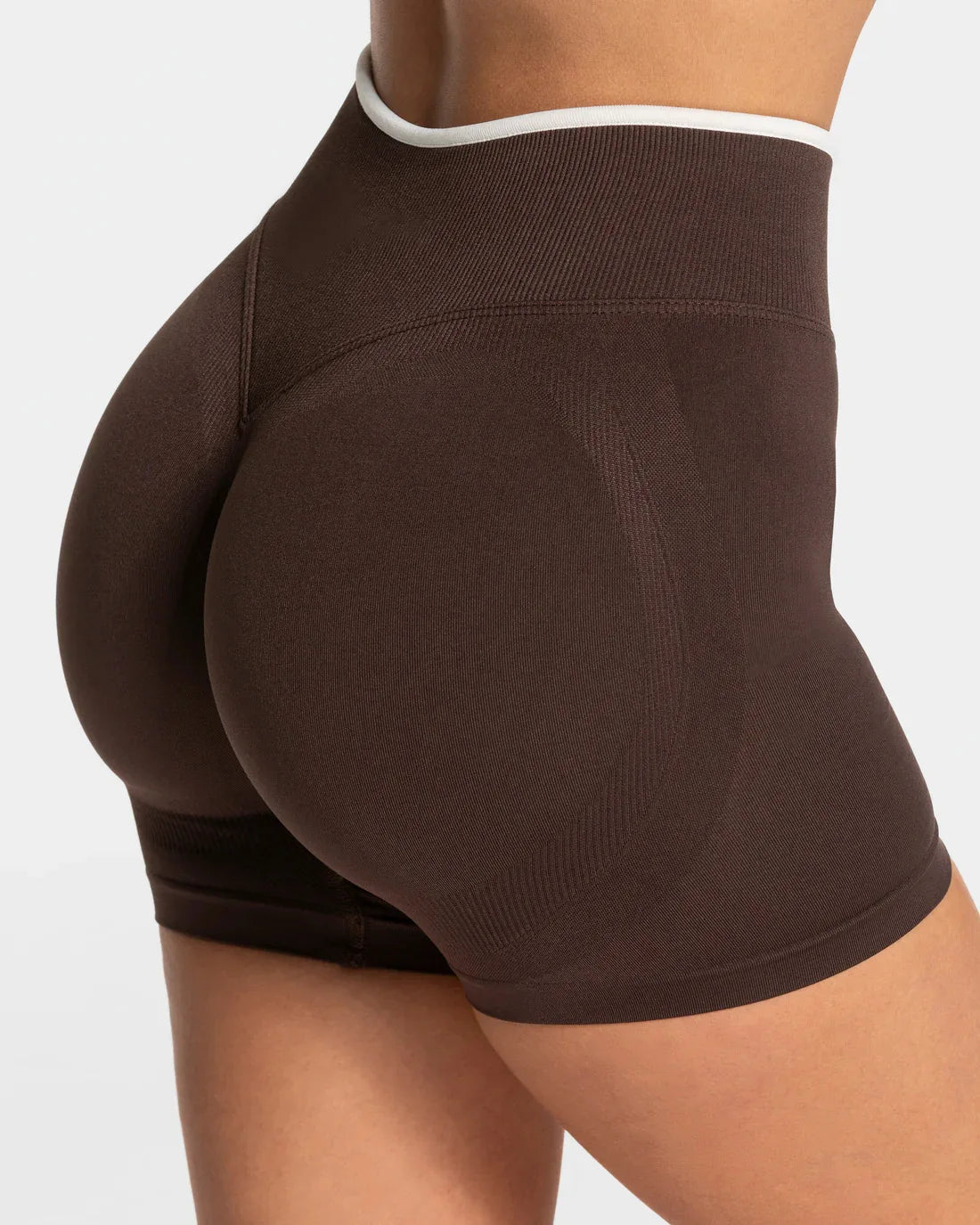Women’s Seamless High Waist Gym Shorts Color Block Hip Lifting Yoga Running Sports Tight Shorts