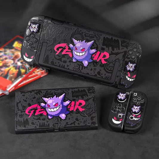 Funda Protectora Pokémon Gengar Nintendo Switch 2 con Agarre – Accesorios de Juego de Anime y Dibujos Animados