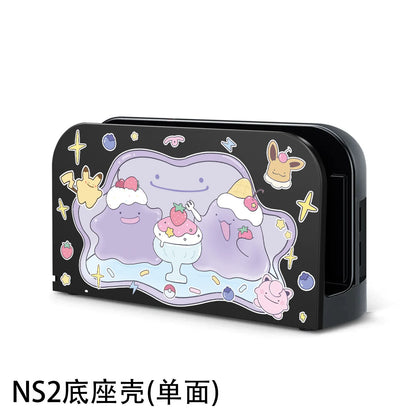 Coque de protection Pokémon Switch 2 – Étui rigide mat motif Métamorph avec prise en main souple pour console de jeu compatible avec la station d'accueil