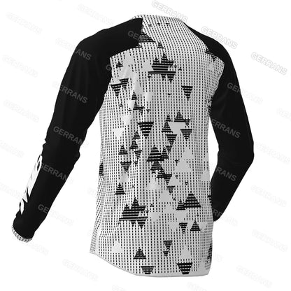 Men's Motocross Long Sleeve Jersey – Quick-Dry MTB Downhill Cycling Shirt for Enduro, Off-Road & Racing