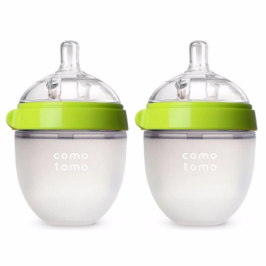 Paquete de 2 Biberones de Silicona sin BPA de 5oz y 8oz para Recién Nacidos y Bebés
