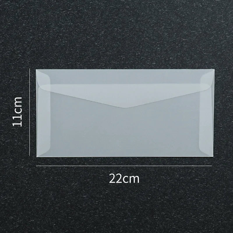 Lot de 50 enveloppes vierges translucides pour invitations, cartes postales, cartes de mariage, courriers professionnels et cartes cadeaux
