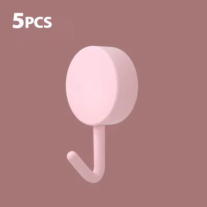 Ganchos de pared autoadhesivos de 5/10 piezas – Ganchos fuertes sin taladro para baño, cocina, puerta, almacenamiento de ropa y toallas
