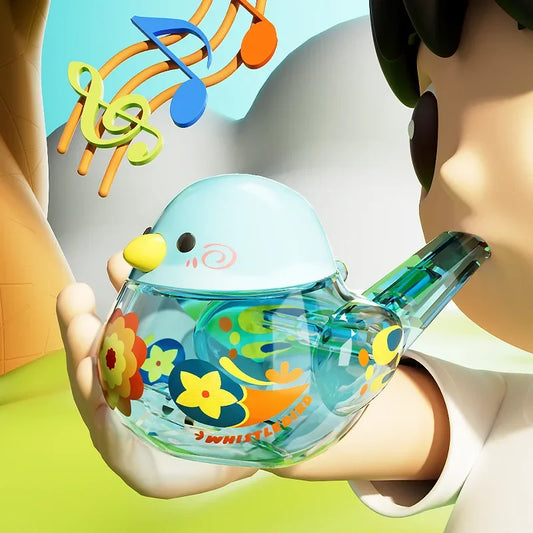 Juguete silbato de agua de pájaro para niños y bebés, recargable, musical, educativo