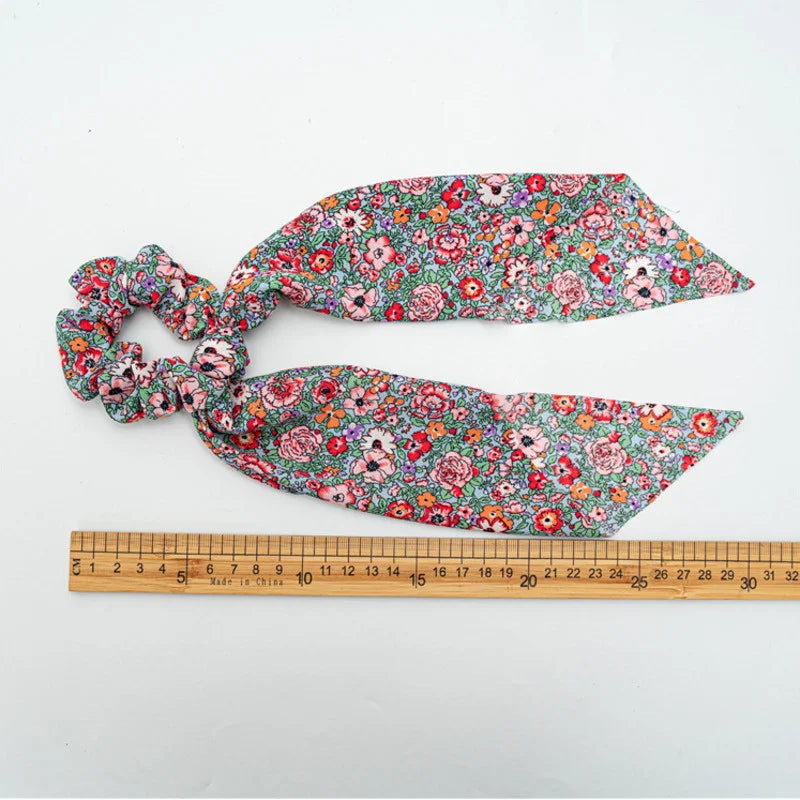 Korean Dots Scrunchie Hair Tie – Long Scarf Ponytail Elastic Hair Band for Women | Sweet Fashion Hair Accessories
