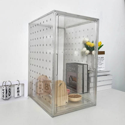 360° Clear View Acrylic Bird Cage – Splash-Proof Parrot Enclosure for Cockatiels & Mynah Birds, Easy-Clean Aviary Pet Supplies