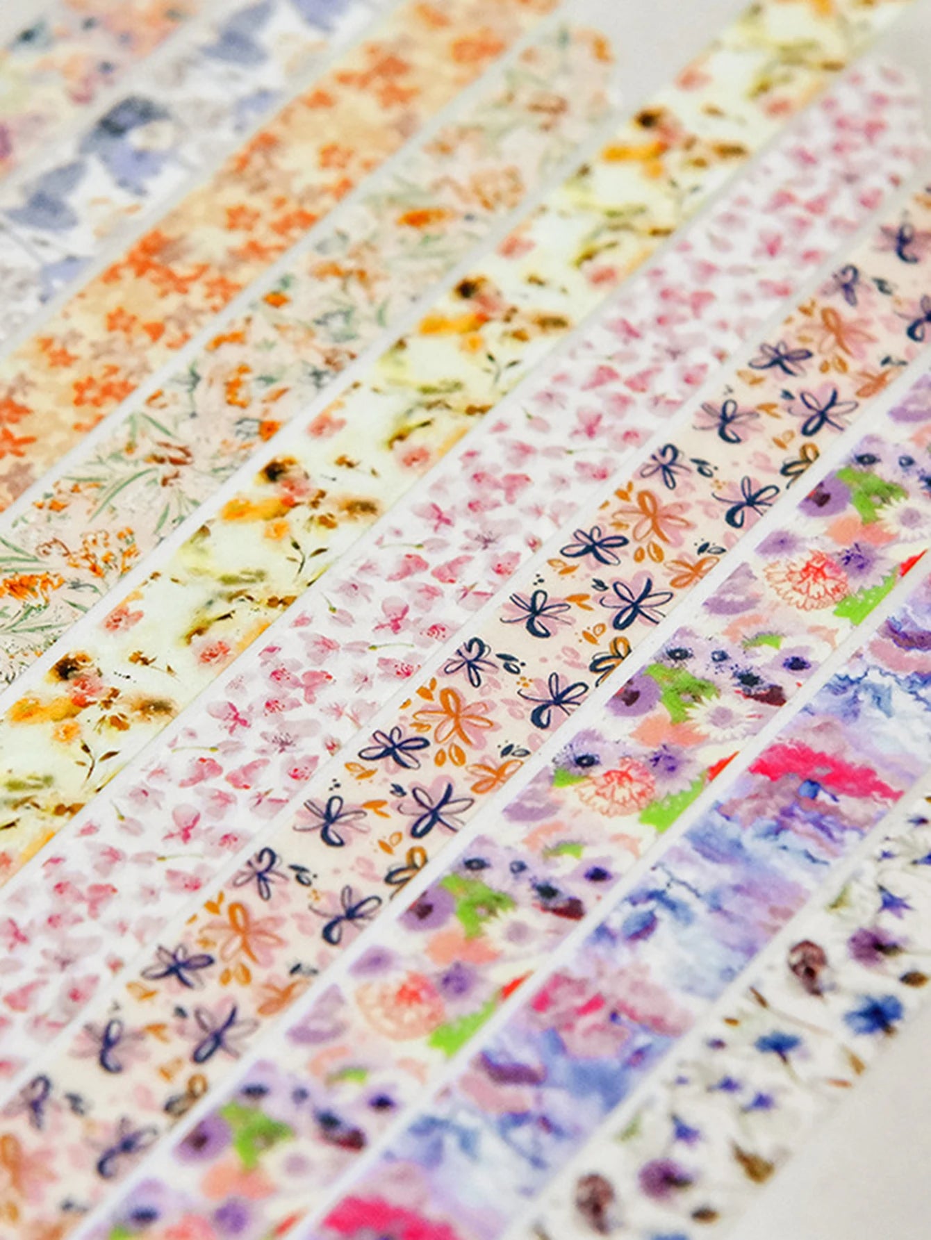 5 Rolls Romantic Flower Washi Tape Set – Cute Floral Decorative Tape for Journaling, Scrapbooking, Diary & Student DIY Crafts