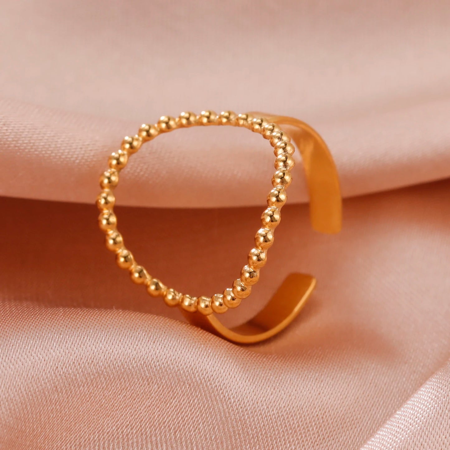 Bague Skyrim en acier inoxydable cœur géométrique pour femme, réglable, ouverte, pour fête, esthétique