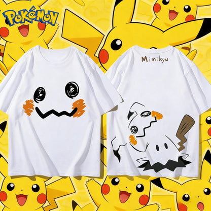 Pokémon Mimikyu Printed T-Shirt – Unisex Loose Casual Short Sleeve Summer Top
