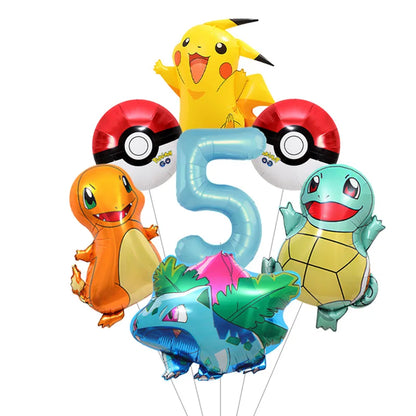 Cartoon Pikachu Shaped Foil Balloons – Aluminum Film Balloons for Indoor & Outdoor Party Decorations