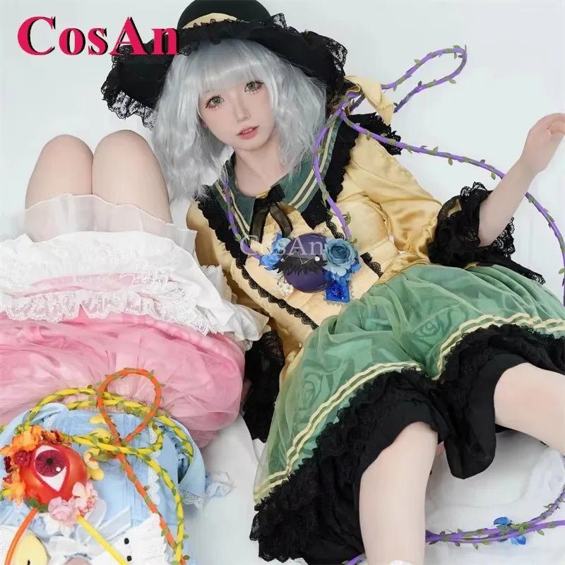 Touhou Project Komeiji Koishi Cosplay Costume Dress – Elegant Sweet Formal Outfit for Game Cosplay, Party, Halloween & Roleplay Wear