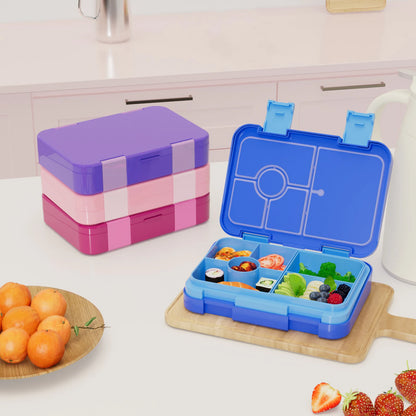 Fiambrera Bento para niños – Recipiente de comida portátil a prueba de fugas para la escuela, viajes y picnics, fiambrera para estudiantes apta para microondas para frutas, aperitivos y comidas
