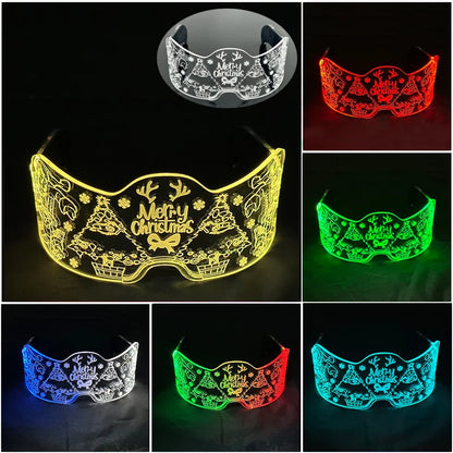 Gafas LED ciberpunk luminosas – Gafas futuristas con luz para cosplay, raves y fiestas de Halloween