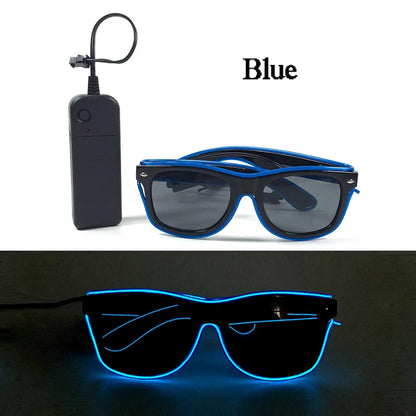 LED Luminous Party Glasses – Futuristic Rainbow Space & Robot Rave Goggles with Star Lights for Concerts, DJ Events, Masquerade & Y2K Parties