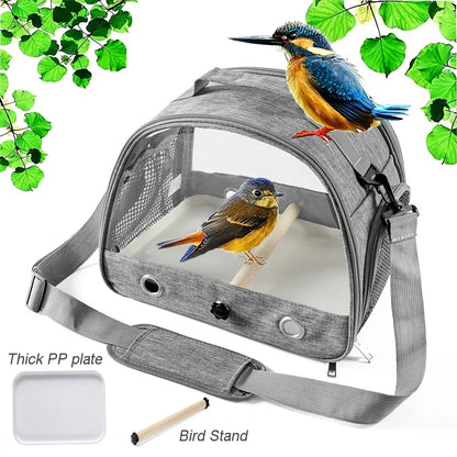 Portable Foldable Bird Carrier Bag – Oxford Cloth Travel Cage for Parrots, Pigeons & Small Birds, Lightweight Outdoor Pet Bag