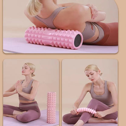 Rodillo de espuma para yoga de 45 cm – Rodillo masajeador muscular para pilates, estiramientos, recuperación física, entrenamiento de gimnasio y equipo de ejercicio de yoga