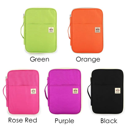 A4 Zipper Portfolio Folder – Travel Conference Document Case & Multifunction File Organizer Bag
