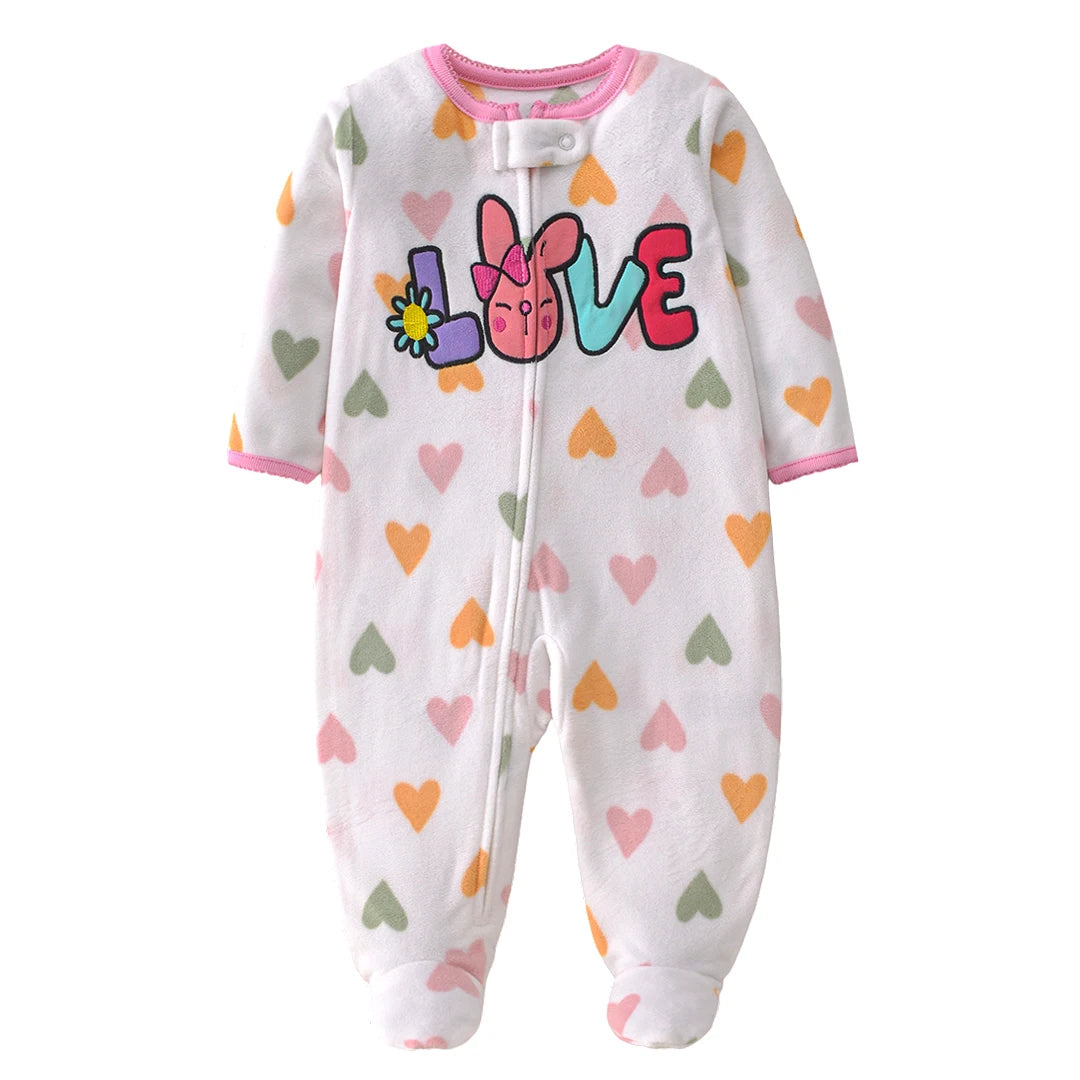 2026 Unisex Baby Fleece Romper – Warm Winter Jumpsuit for Newborn Boys & Girls, Soft Infant Clothing for Babies & Toddlers